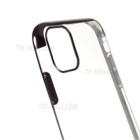 Луксозен силиконов гръб ТПУ кристално прозрачен за Apple iPhone 11 Pro Max 6.5 черен кант